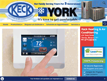 Tablet Screenshot of keckheatingandair.com